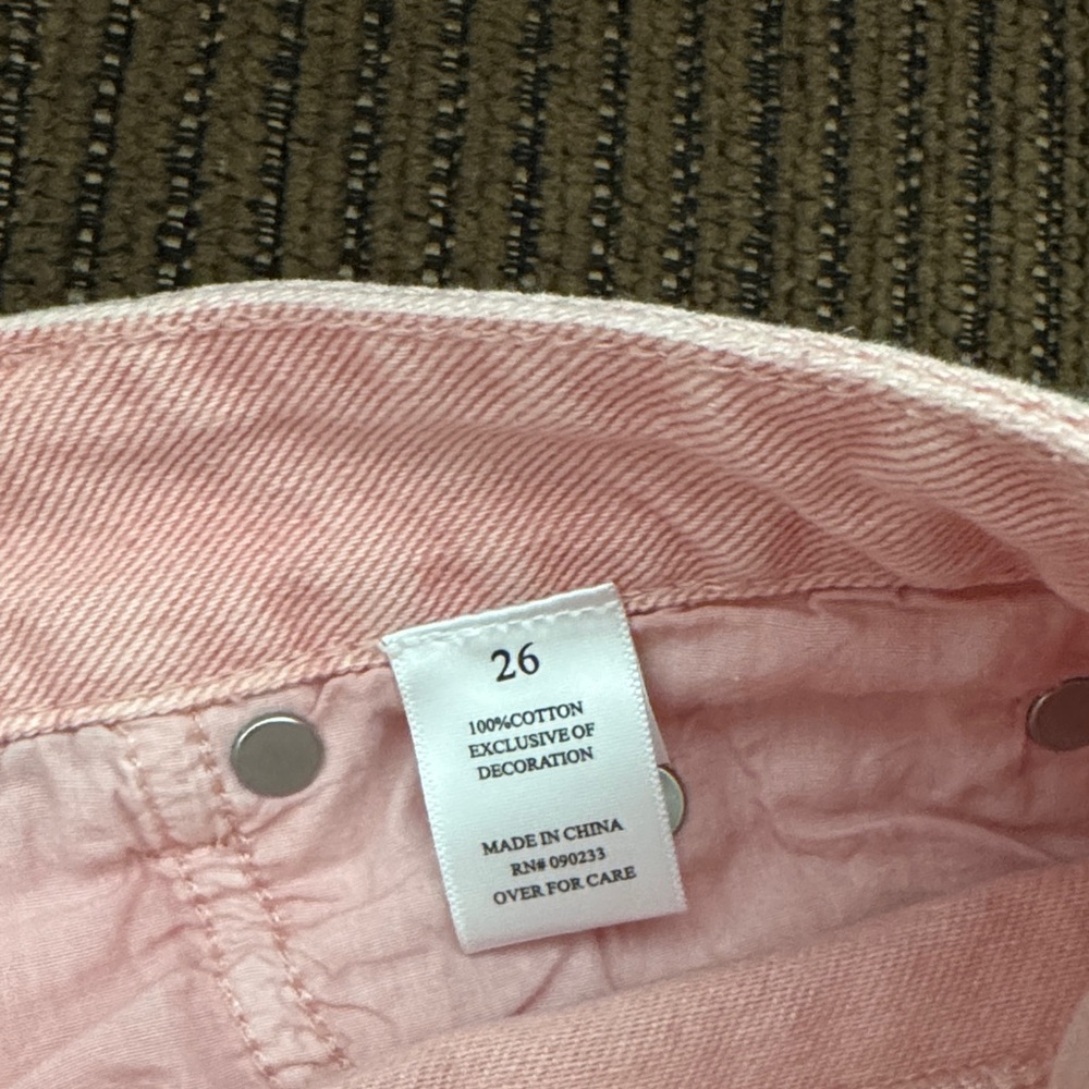 PACSUN X The MET Women’s Pink High-Waist Straight Jeans SZ 26 - Picture 4 of 5